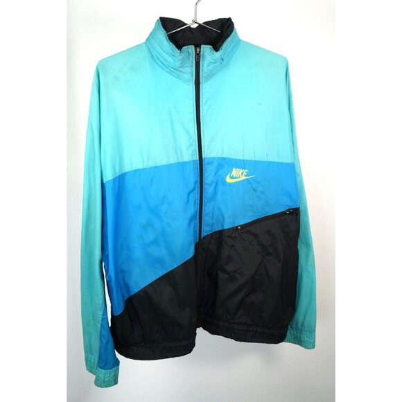 Vintage Nike Tricolor Full Zip Windbreaker Jacket Size XL - Picture 1 of 8